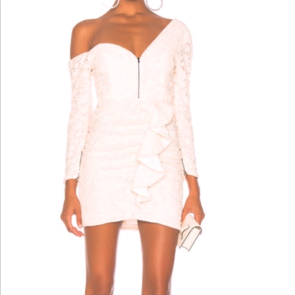 Self-Portrait || Sequin Ruffle Mini Dress